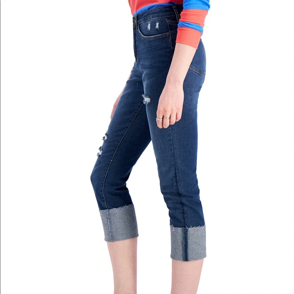 Style & Co Straight Crop Mid Rise Jeans - Picture 3 of 12